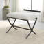 Petit banc en tissu gris Carver