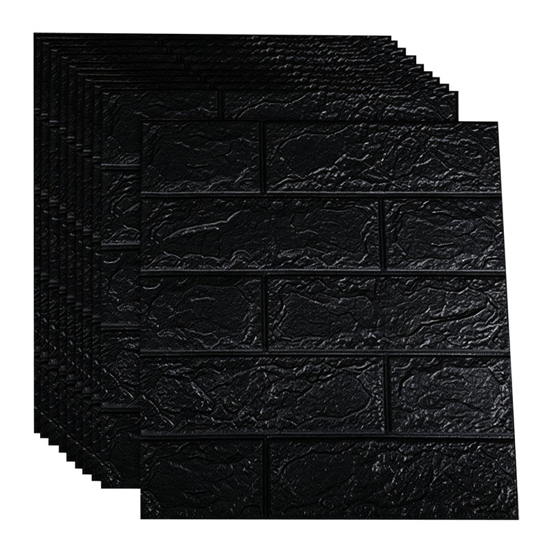 10 x 3 x 3 carreaux de brique autocollant mural papier peint panneau de mousse 13,8 x 15,2 po