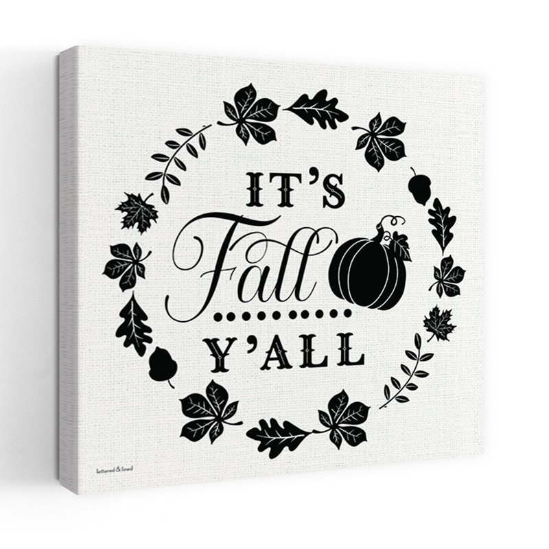 It's Fall by Lettered & Lined - Wrapped Canvas Print, 81.28 cm H x 81.28 cm W