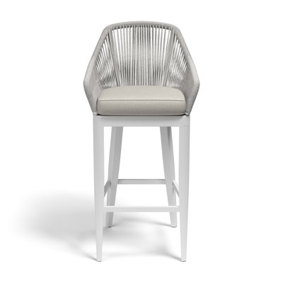 Olefin Rope Outdoor 29'' Bar Stool with Cushion
