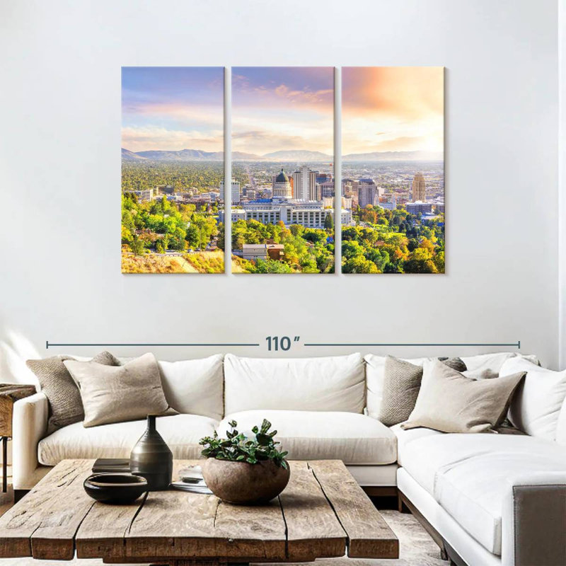 Nicci Breathtaking Salt Lake City, 48" H x 74" W
