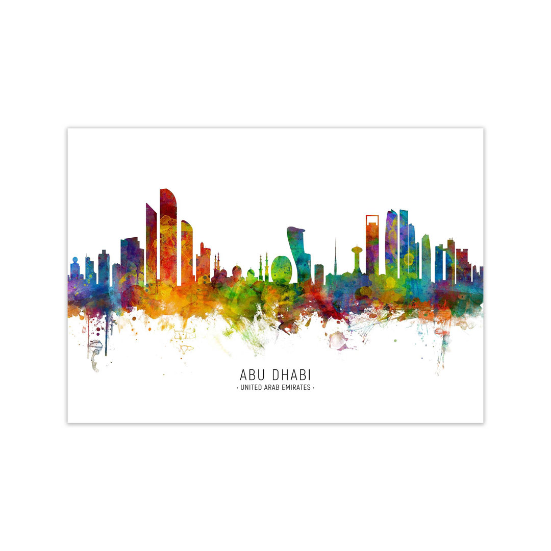 Abu Dhabi United Arab Emirates Skyline by Michael Tompsett - Print