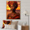 Beauté africaine en tenue traditionnelle au coucher du soleil I - impression