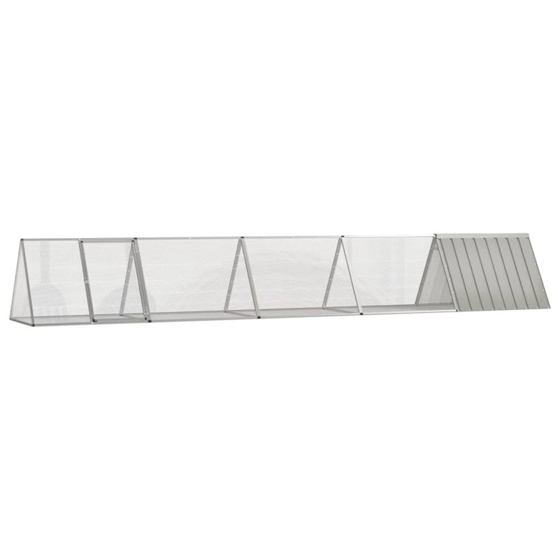  Rabbit Cage Galvanised Steel, 71cm H x 201.5cm W x 80.5cm D, Anthracite