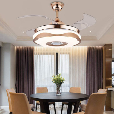 Ediany 36" Bluetooth Ceiling Fan with Dimmable LED Lights and Music Player