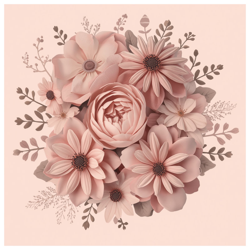Édredon rose à motif floral, Lit simple