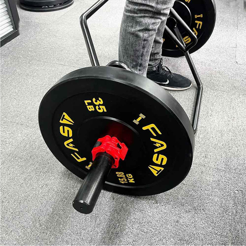 Weight Plate, 19.0"L x 19.0"W x 3.5"H, Rubber, 2 Pcs, Black, Construction: Made of 100% high density rubber, each bumper plate has an