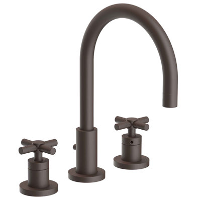 East Linear Widespread Bathroom Faucet with Drain Assembly
