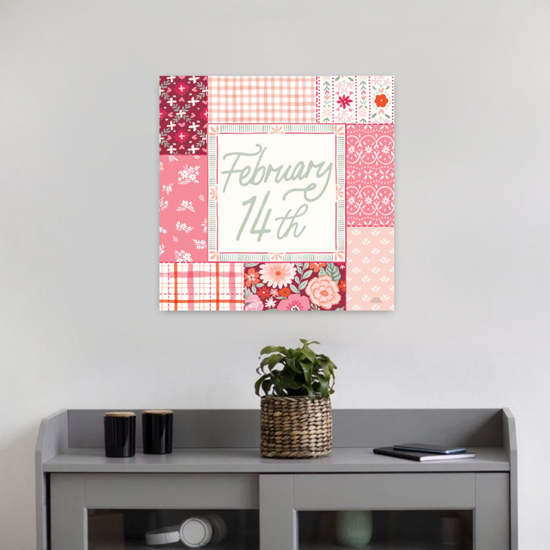 Blooming Hearts II V2, art floral contemporain, H 18 po x l 18 po