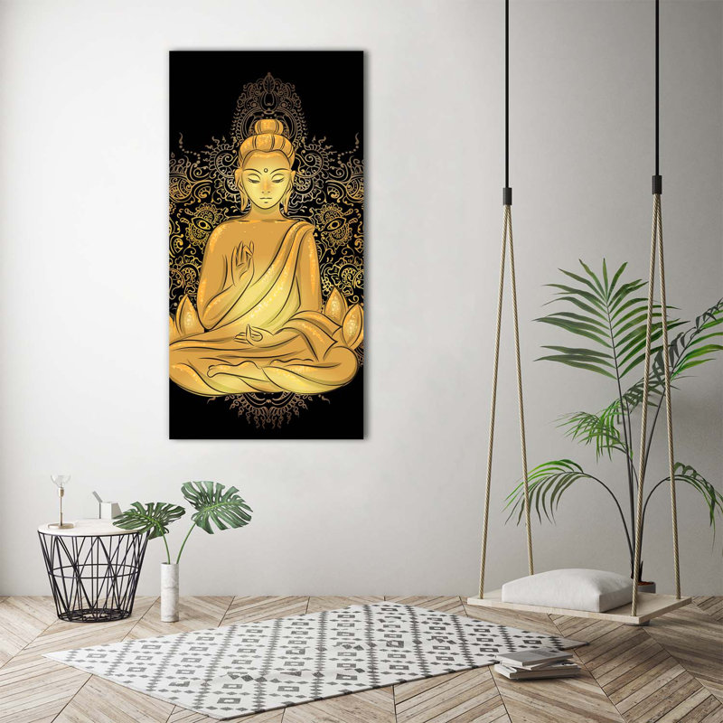 Buddha And Mandala - Wrapped Canvas Print