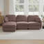 Canapé modulaire ergonomique chenille à 3 places avec 1 repose-pieds Chenille Cloud-1588161793-1588161799