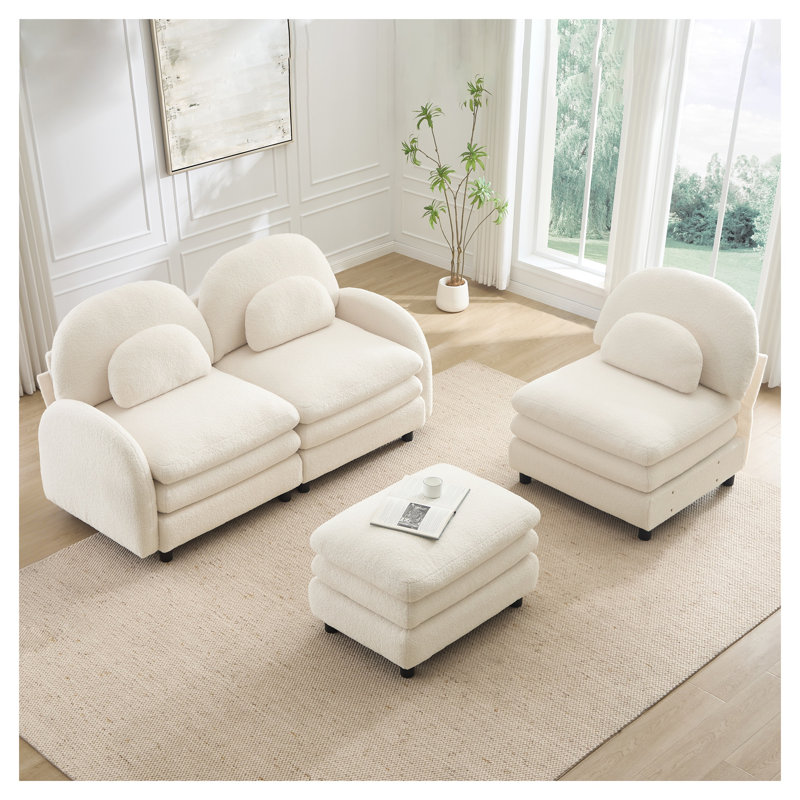 Canapé modulaire Teddy, Beige