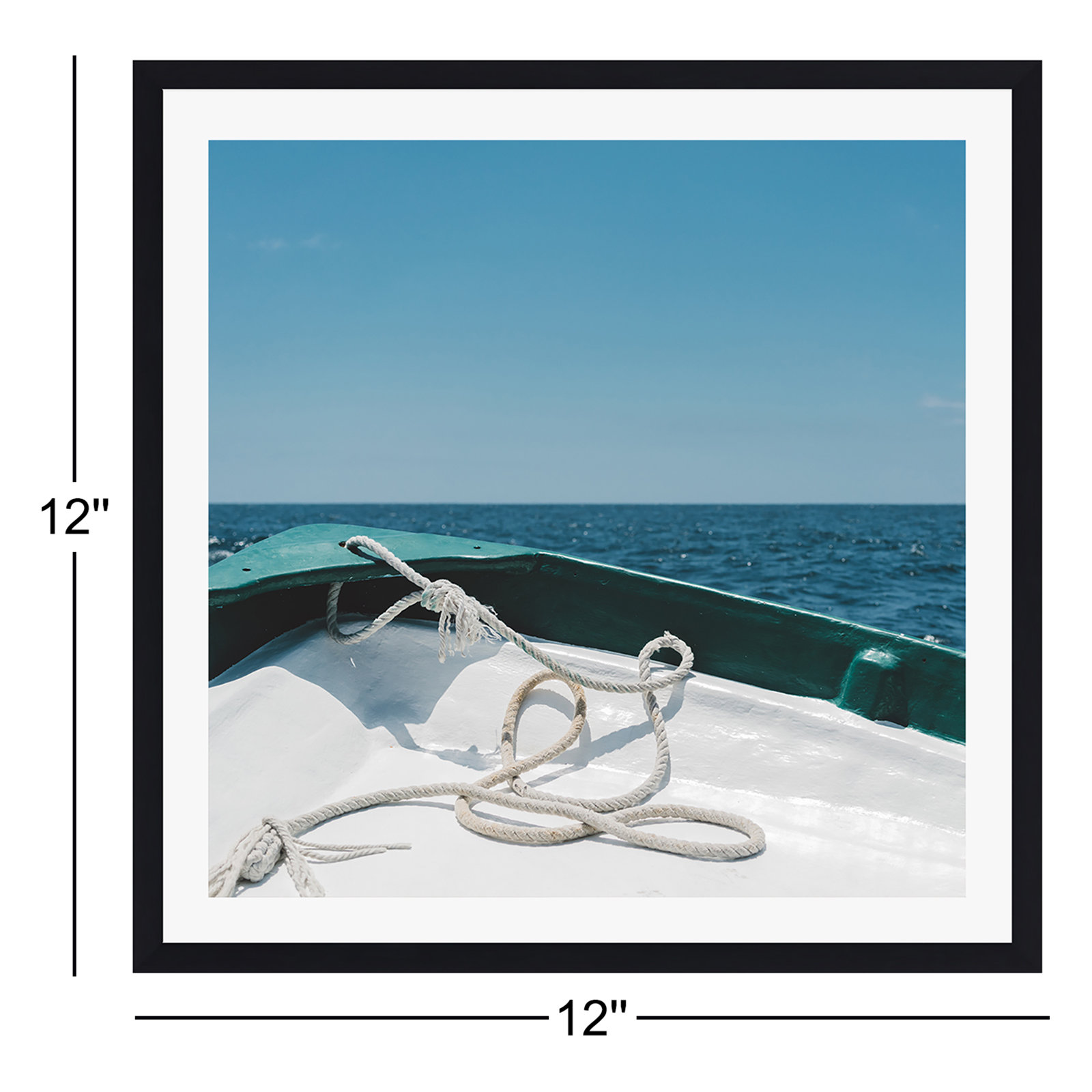 Beyond The Sea 1 by Bethany Young Photography, 12" H x 12" W x 2" D, Black Floater Framed, No