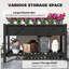 Boîte à fleurs surélevée en bois, lit de jardin surélevé, avec tablette de rangement, trous de drainage et doublure-1835020255