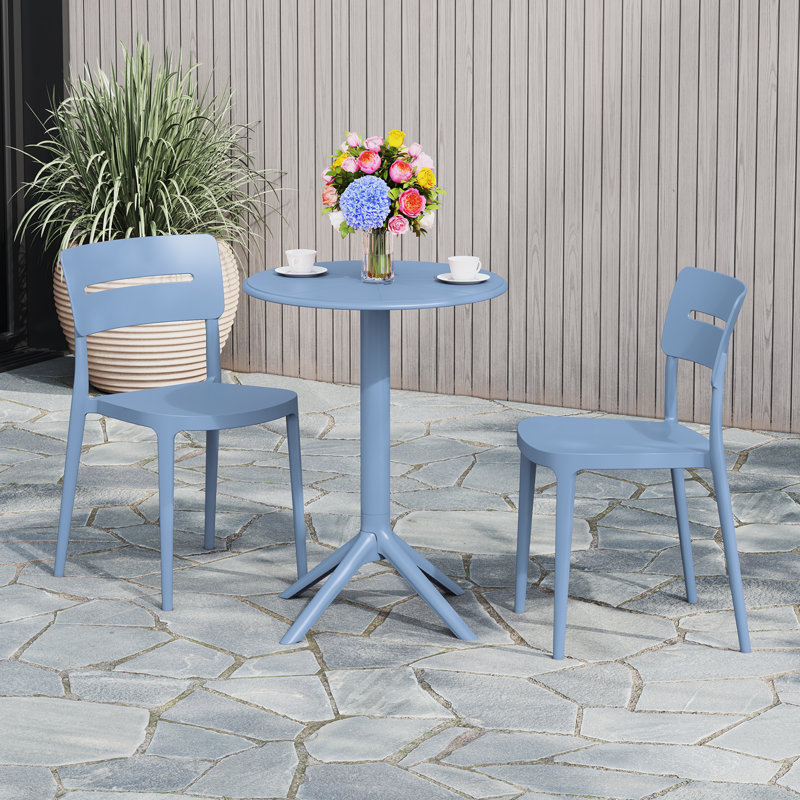 Ensemble repas extérieur 2 personnes, Bleu