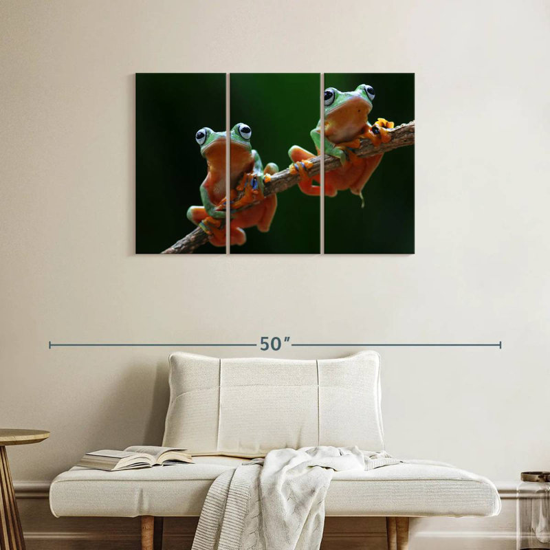 Brampt Two Wallace's Flying Frogs, 24" H x 38" W