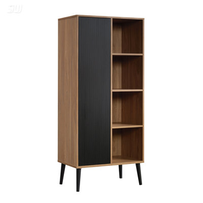 Compact Multifunctional Storage Cabinet With Adjustable Shelves, Contemporary Design For Living Room And Office Organization. by Highland Dunes