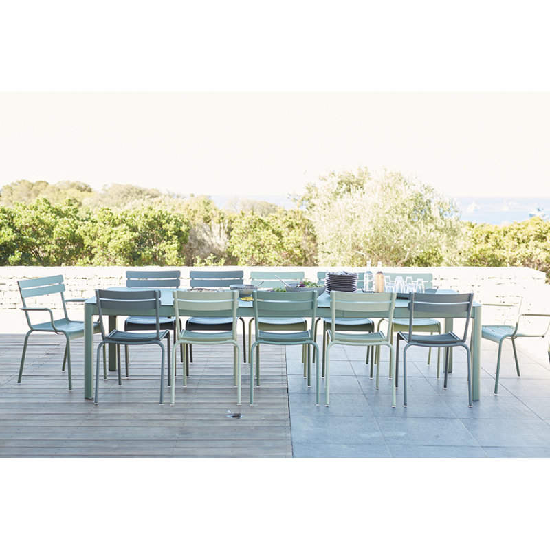 Luxembourg Outdoor Dining Armchair, Lapilli Gray