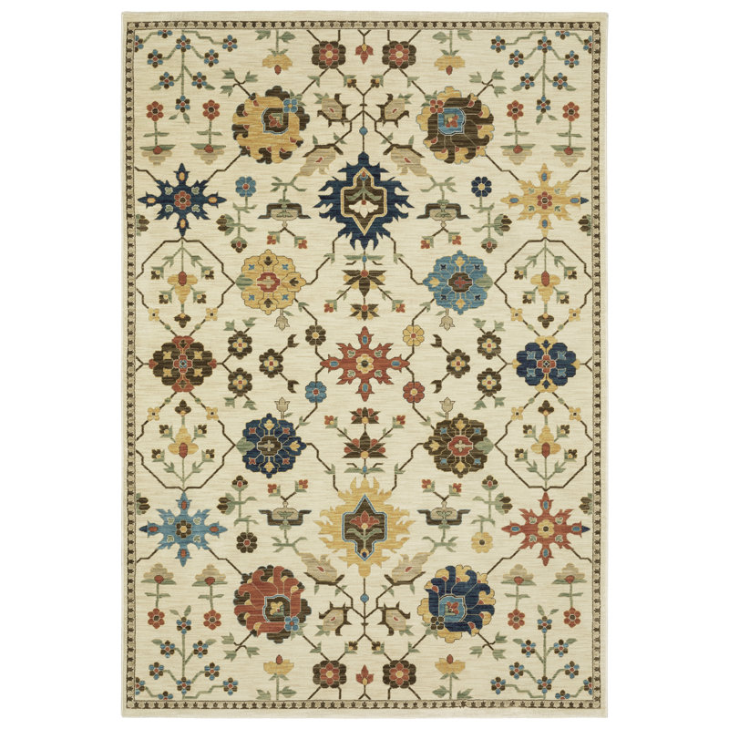 Oriental Indoor Rug, Rectangle 9'10" x 12'10"