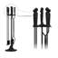 Ensemble d'outils de foyer 5 pièces Charlton Home - Accessoires essentiels essentiels pour foyers - comprend pinces, pelle, balai, tisonnier et support