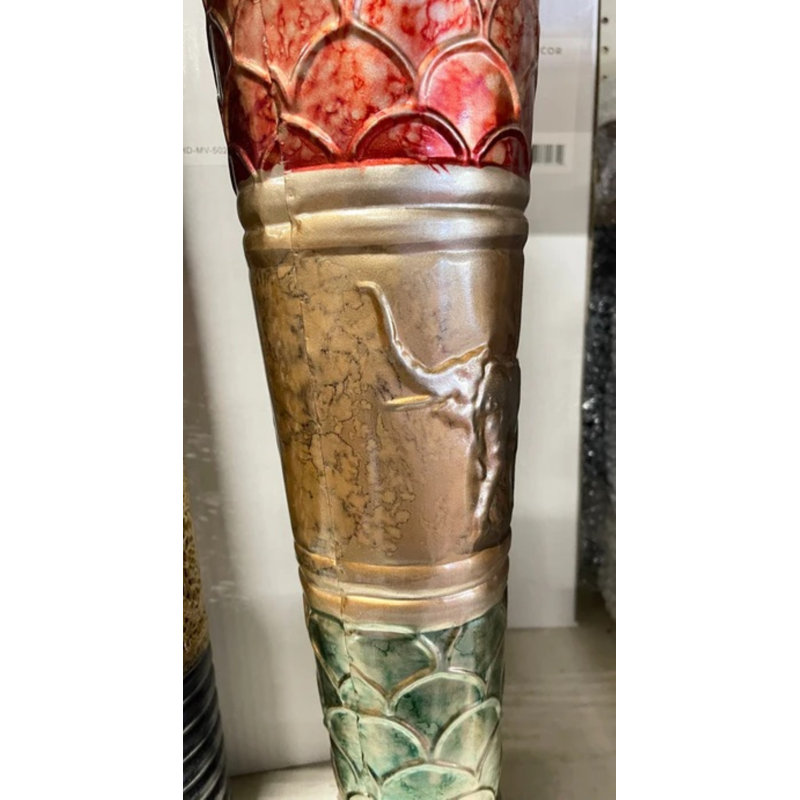 23In Metal Vase