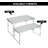 Adjustable Height Folding Camping Table with Aluminum Frame and MDF Top, Portable Picnic & Patio Table-134292190