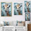 Girafes bleues en harmonie sur toile-74852530-74852529