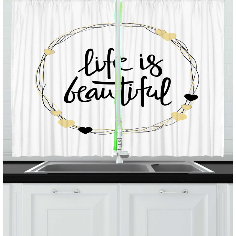 Ruffled Kitchen Curtain