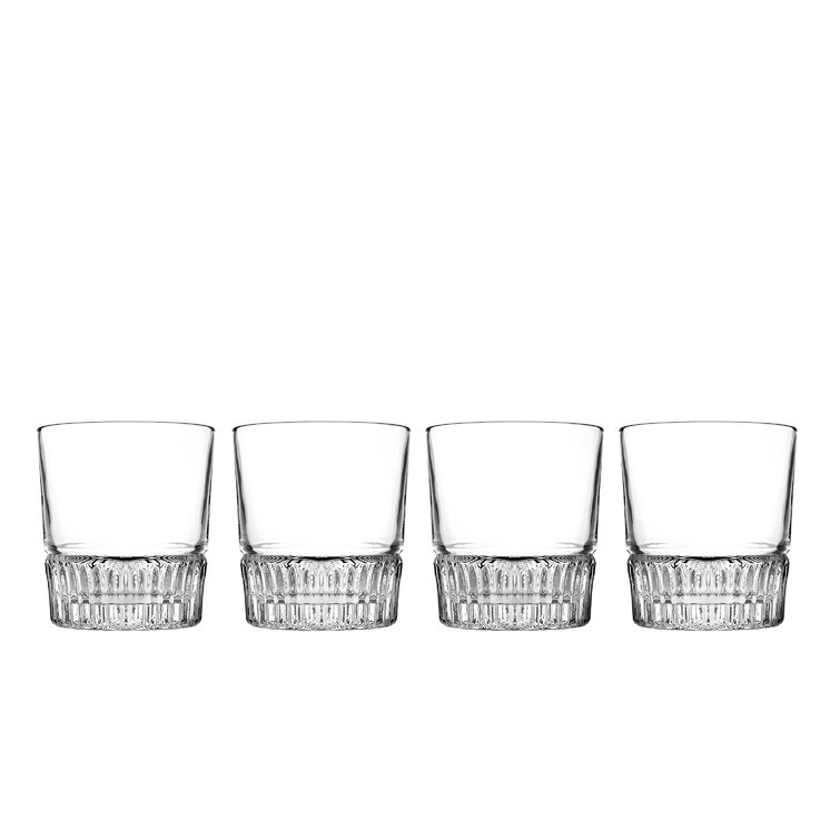 Latitude Double Old Fashion 5.5 oz. Whiskey Glass (Set of 4) Godinger Silver Art Co