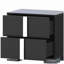 Table de chevet avec pied en métal, table de chevet avec miroir et 2 tiroirs-91763323