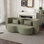 Canapé-lit Boneless 2-en-1 pliable, canapé-lit convertible pliable de 75 pouces, canapé-lit, canapé-lit en mousse à mémoire de forme rembourré en fausse fourrure et 2 coussins pour le salon