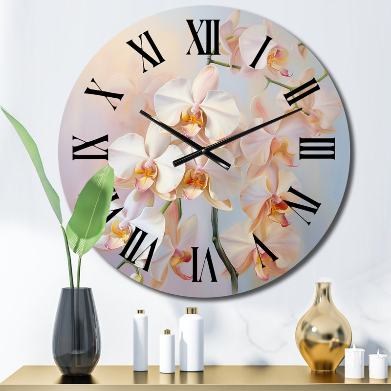 Chastin - Horloge murale florale, Moyenne