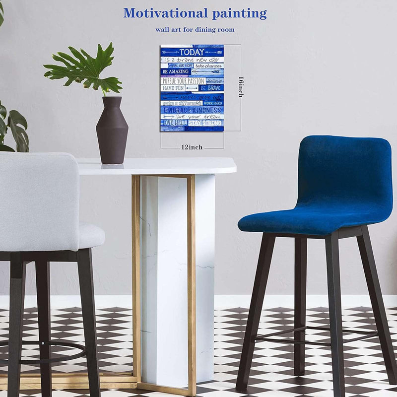 Wrapped Canvas Print, 40 cm H x 30 cm W, Blue
