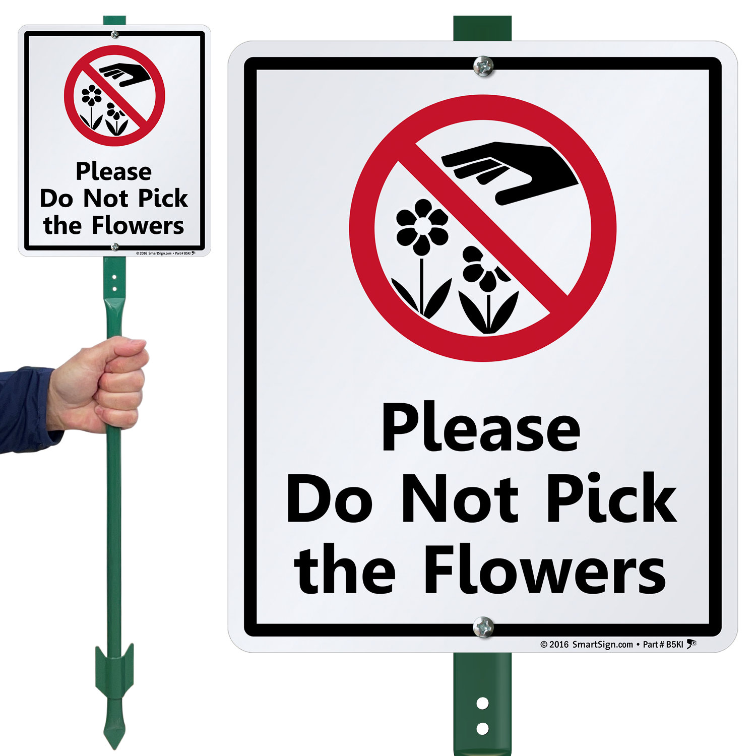 SmartSign Do Not Pick the Flowers Sign and Stake Kit Wayfair