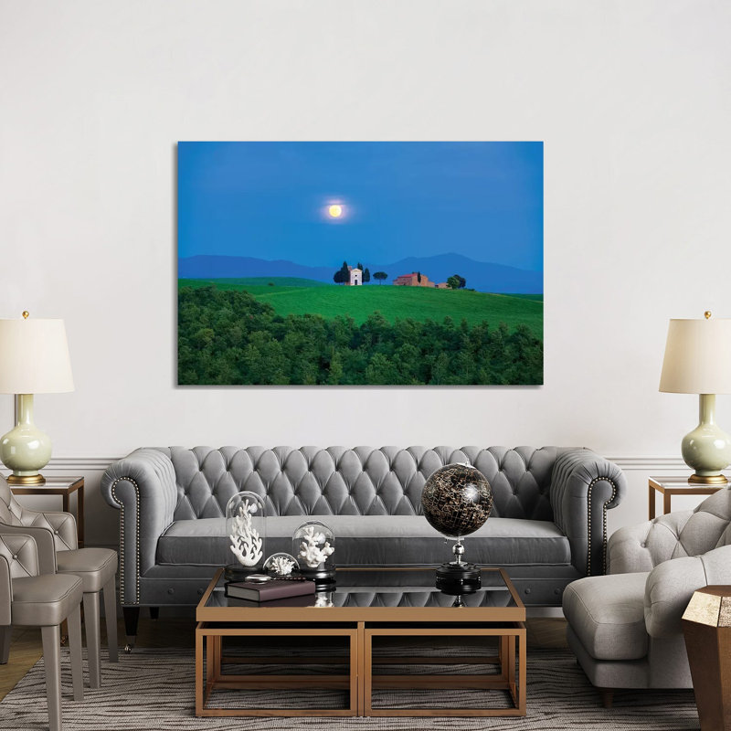 Moon Over Vitaleta, Tuscany, Italy by Jim Nilsen - Wrapped Canvas Gallery-Wrapped Canvas Giclée, 152.5 cm H x 101.5 cm W