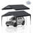 12x20FT Carport Replacement Canopy Top Cover for Garage or Party Tent—Includes 46 Ball Bungee Cords, Gray (Frame Not Included)-125844906-125844908