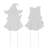 S/2 28"H Halloween Metal Ghosts Yard Stake(KD)