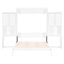Grand lit avec bureau, coiffeuse et armoires blanches, multifonctionnel pour les petites chambres à coucher Espaces de travail limités