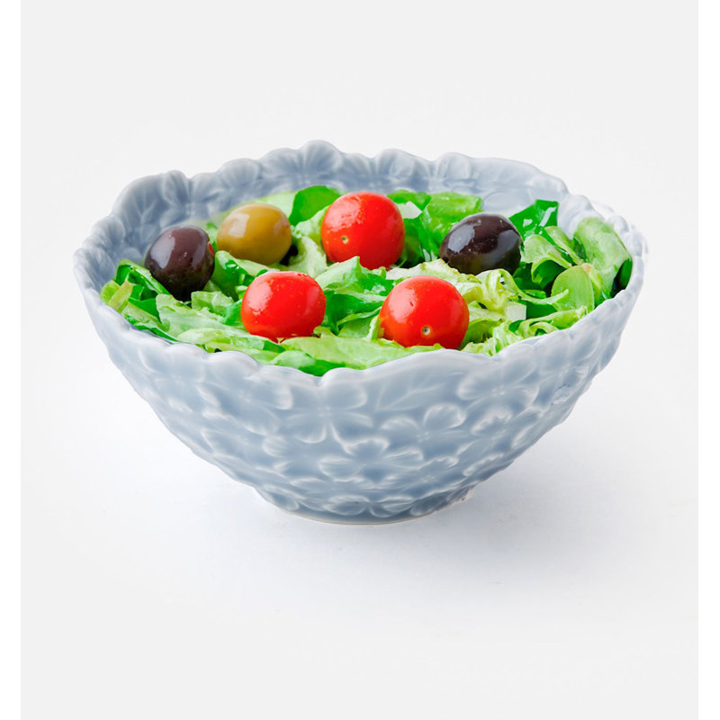 Bol à salade floral en relief