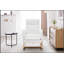 Chaise berçante en tissu Teddy avec repose-pieds réglable, repose-tête épaissi, dossier haut et pochette de rangement, base en bois massif-1984352766-1984352761