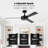 Vaczon 52" 3 - Blade Modern Industrial Black Ceiling Fan with Remote Control