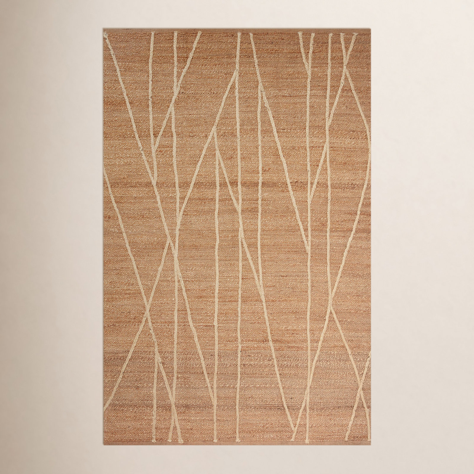 Albemarie Natural Ivory Hand-Woven Jute Rug, Rectangle 2'6" x 7'6"