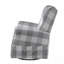 Fauteuil inclinable et oscillant gris et blanc