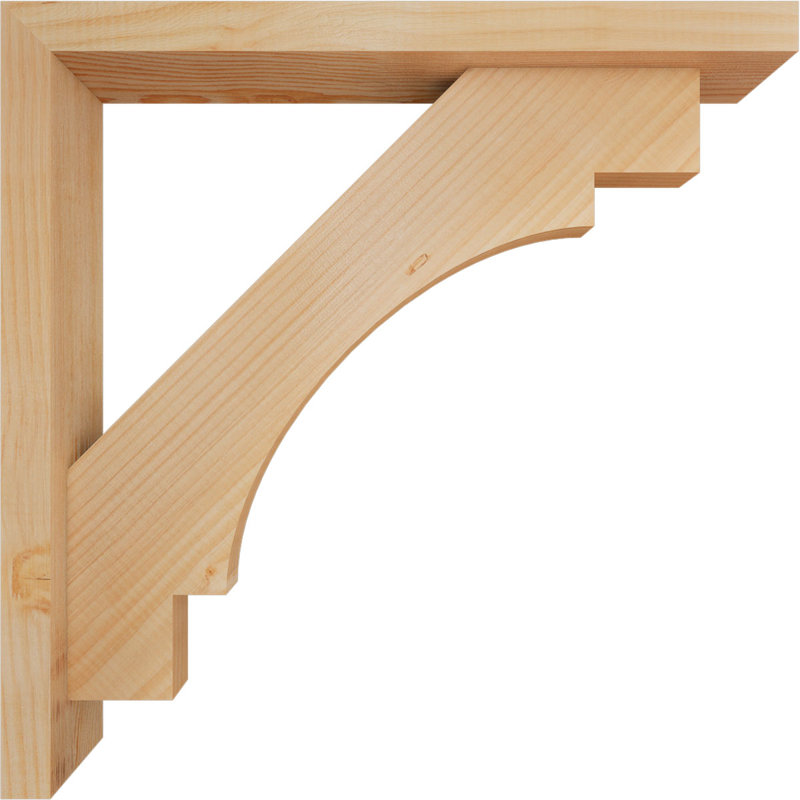 Support Merced Block avec support décalé, 24 x 24, Sapin Douglas de l 3 1/2 (lisse)