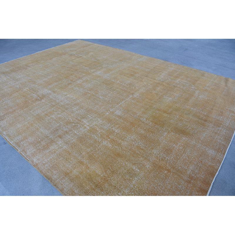 Tapis jaune en laine Modern Patchwork