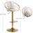 Nakyra Swivel Upholstered Adjustable Height Counter Stool with Metal Frame-1977554483
