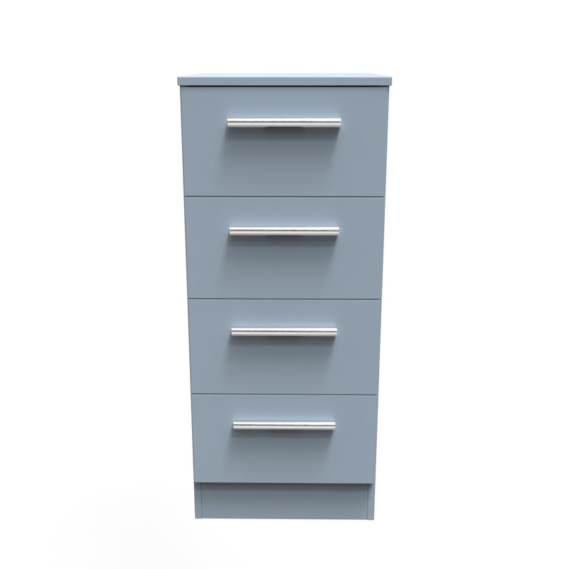 Bhaga 37cm W Manufactured Wood Bedside Table, Denim