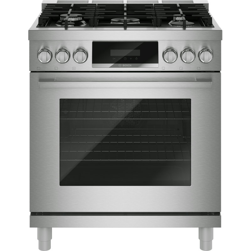 Série 800, cuisinière à double combustible de style industriel 30 po, acier inoxydable