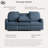 Hallstead 79.6" Wide Manual Reclining Sofa with Drop-Down Cup Holders and USB A/C Charging Ports, Woven Fabric-1805638493