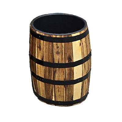 Acacia Wood Drum Patio Planter Barrel